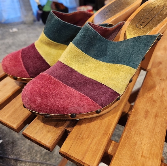 COACH multicolor suede clogs - Picture 2 of 7